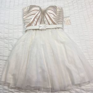 Aiden Mattox Art Deco Tulle Mini Cocktail prom dress